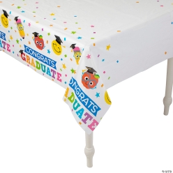Elementary Graduation Rectangle Plastic Tablecloth
