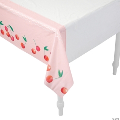 Cherry Rectangle 9ft. Plastic Tablecloth