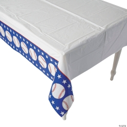 Baseball Party Rectangle Plastic Tablecloth