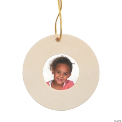 DIY Unfinished Wood Round Frame Ornaments-12 Pack