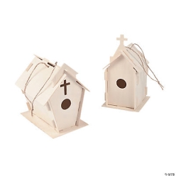 DIY Church BirdHouses 12 Pk