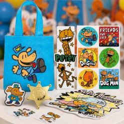 Dog Man Keepsake Tote with Toys