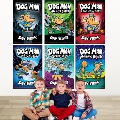 Dog Man Jumbo Book Cover Posters - 6 PK