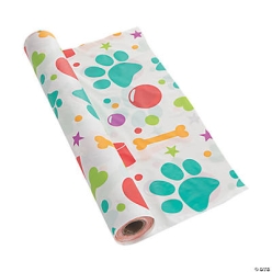 Puppy Dog Print Tablecloth 100 Foot Roll