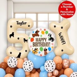 *Dog Party 6 Ft Airfill Personalized Balloon Column Kit