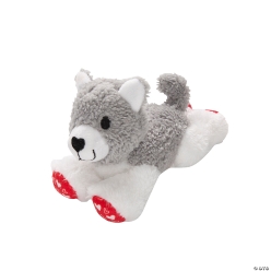 Valentine's Day Plush Lying Dog with Heart Print Paws