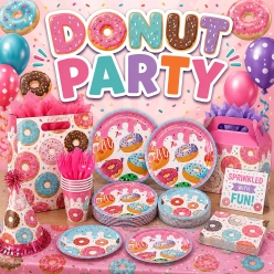Donuts Sprinkles Birthday Party Supplies