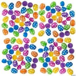 Bulk Bright White Polka Dot Plastic Easter Eggs-432Pk