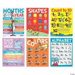 Dr. Seuss Basic Skills Poster Set - 6Pk