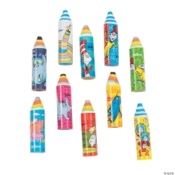 Dr. Seuss Crayon Erasers - 24Pk
