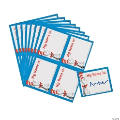Dr. Seuss The Cat In The Hat Name Tags - 40 Pc.