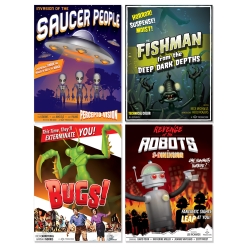 1950's B-Movie Drive-In Poster Cutouts - 4 Pack