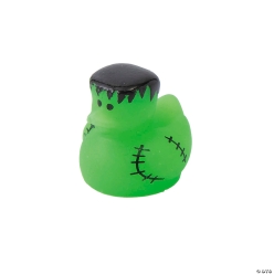 Green Stitched Small Monster Rubber Ducks-24Pk