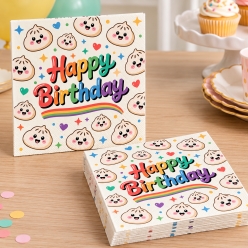 Happy Birthday Dumpling & Squishy Party Napkins - 10 PK