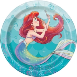 The Little Mermaid Cartoon Dessert Plates - 8pk