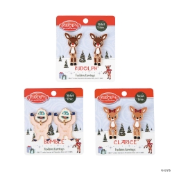 Rudolph the Red-Nosed Reindeer Dangle Earrings-3Pk
