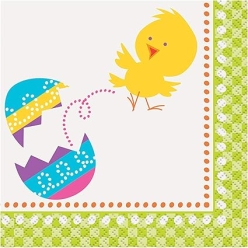 *Easter Chick Beverage Napkins - 16 PK