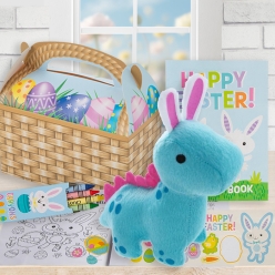 Easter Gift Pack with Plush Bunny Dinosaur