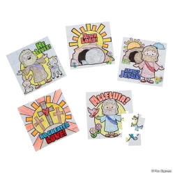 Colour In Religious Easter Puzzles BIG 50Pk