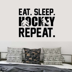 Eat Sleep Hockey Large Wall Decal