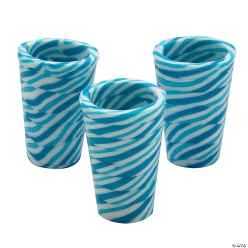 Blue & White Candy Edible Shot Glasses-6Pk