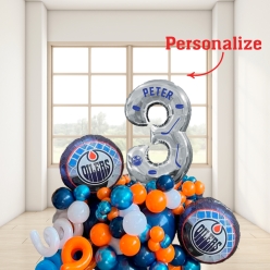 Edmonton Oilers PERSONALIZED One Digit & Name Balloon Kit