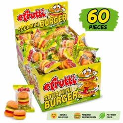 Efrutti Burger Sour Gummi Candy-60Pk