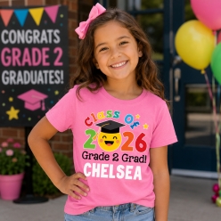 Elementary Grad Personalized Pink Tshirt