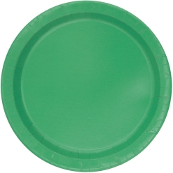 Green Round Dessert Plates BIG 20 Pack
