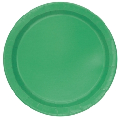 Green Round Dinner Plates BIG 16 Pack