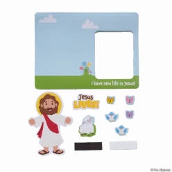 Easter He Lives Picture Frame Craft Kits-12Pk