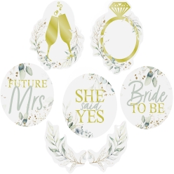 Eucalyptus Bridal Big Shower Cutouts - 7Pk