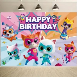 SuperKitties Giant FABRIC Keepsake Backdrop