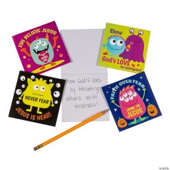 Christain Halloween Monster Notepads - 24PK