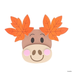 Fall Leafy Moose Magnet Craft Kit-12Pk