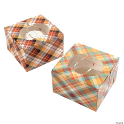 Fall Pumpkin Cupcake Boxes - 12Pk