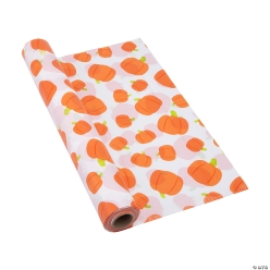 Fall Pumpkin Plastic Tablecloth Roll 100 Foot