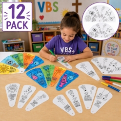 Jesus Is the Light VBS Colour In Fan Craft Kits - 12Pk