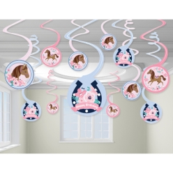 50% OFF: Fancy Horse Hanging Swirls - 12 PK