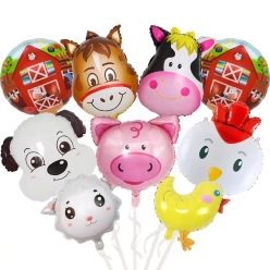 Farm Animal Friends Supershape Balloon Bouquet 9 Pcs