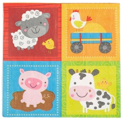 Farm Party Luncheon Napkins - 16Pk