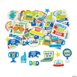 Father's Day Self-Adhesive Foam Shapes - 300Pk