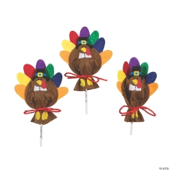 Felt Turkey Lollipop Covers - 12Pk