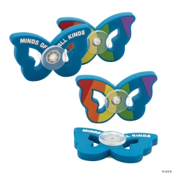 Rainbow Butterfly Neurodiversity Fidget Spinners-12Pk