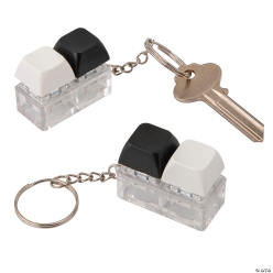 Keyboard Key Click Button Fidget Toy Keychains-12Pk