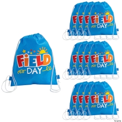 Field Day Medium Drawstring Bags - 12Pk