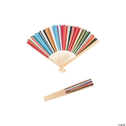 Fiesta Folding Hand Fans - 12Pk