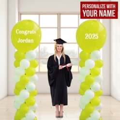 Grad Yellow 2025 PERSONALIZED Airfill Double Balloon Column Set