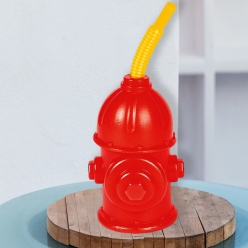 30% OFF: Fire Hydrant Cup with Lid and Straw