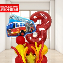 FireFighter 6 FT Airfill Personalized Balloon Column Kit